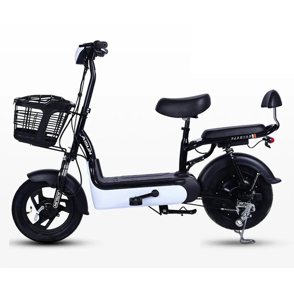 2024 Electric Bicycle 350W 48V Step Through 14 Inch Electric Cycle Electric Bike Scooter With Pedal - Image 3