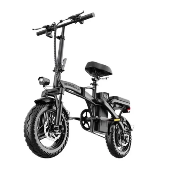 Folding Electric Bicycle Small Driving Super Light Portable Lithium Battery New Power Scooter Battery Bike - Aluminum Alloy 35ah