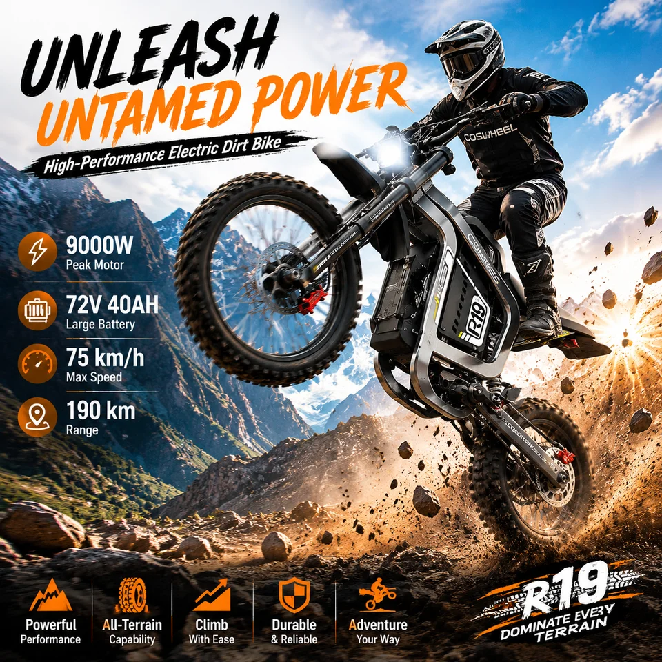 Electric Bike 72V 40AH Battery Ebike New 9000W Peak Electric Bicycle Off-road E Bike Adult Max96km/h Mountain Electric Dirt Bike