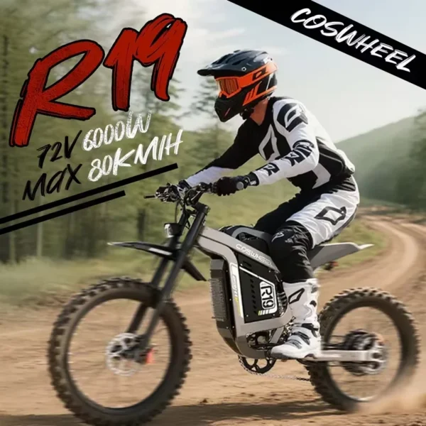 R19 Electric Bike Motorcycles 72V 40AH Lithium Battery Adult Mountain Ebike 9000W Mountain Electric men's Moped Road E trucks