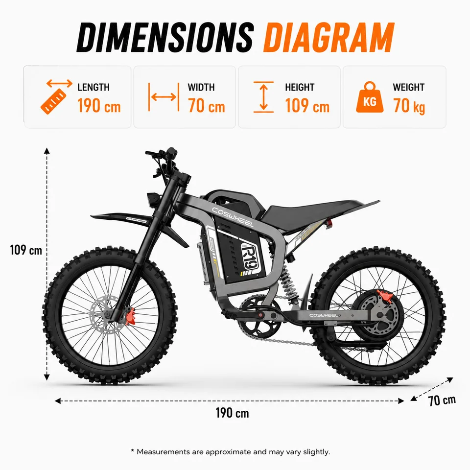 Electric Bike 72V 40AH Battery Ebike New 9000W Peak Electric Bicycle Off-road E Bike Adult Max96km/h Mountain Electric Dirt Bike - Image 6