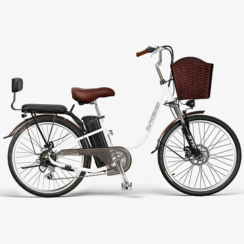 NEW Electric Bicycle 24/26inch Detachable Lithium Battery Electric Bike 7speed 25 Km/h Range Adult Urban Commuter Retro E-Bike