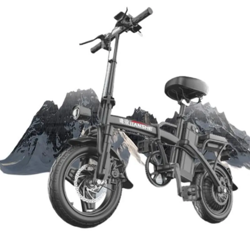 전기 자전거 Folding Electric Bicycles For Driving, Ultra-light and Portable Mini Lithium Batteries E Bike - Image 2