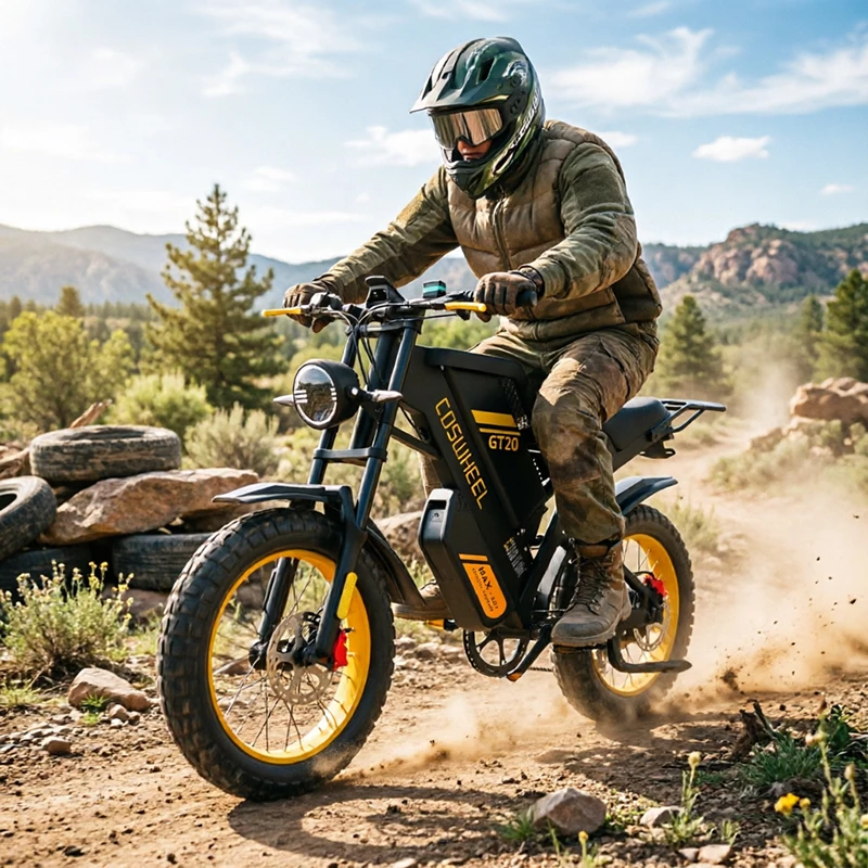 Electric Mountian Bike GT20 Max Electric Bike for Adult 2000W 60V Off-Road Motorcycle Dual Motors E-Mountain Bike Speed 70Km/h