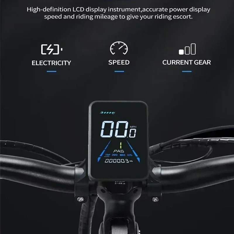 Electric Bicycle New H20 Pro Mountain 2000W 48V 23AH Powerful Dual motor Snow Electric Bike 20inch*4.0 Fat Tyre Foldable Ebike - Image 6