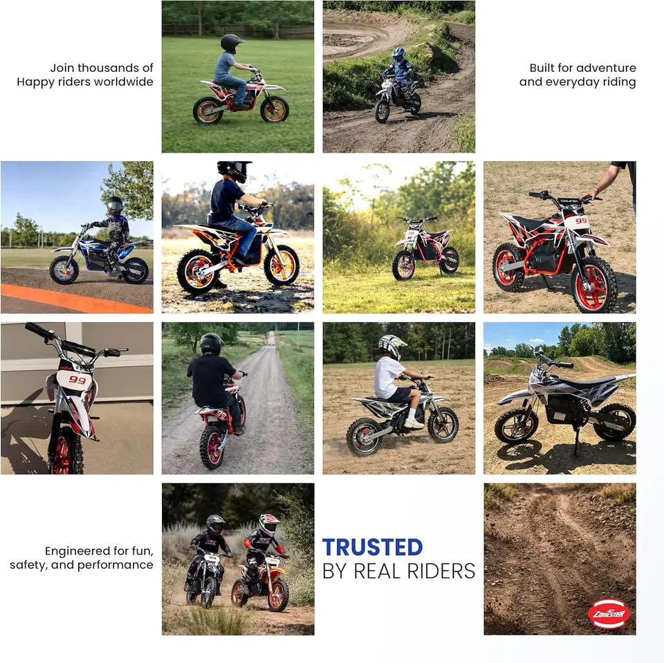 Electric Mini Dirt Bike, Red - 36v E Bikes for Teens & Adult, 500W Off Road Dirtbike Motorcycle, No Pedals Electric Bik - Image 6