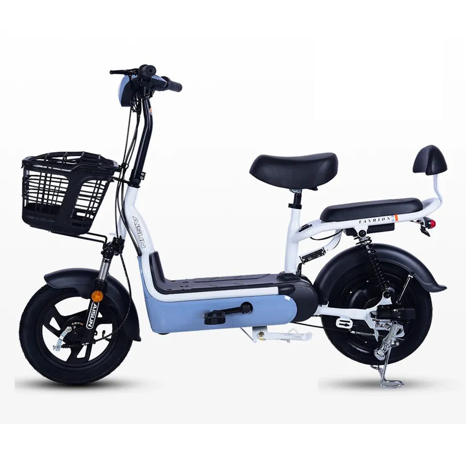 2024 Electric Bicycle 350W 48V Step Through 14 Inch Electric Cycle Electric Bike Scooter With Pedal - Image 5