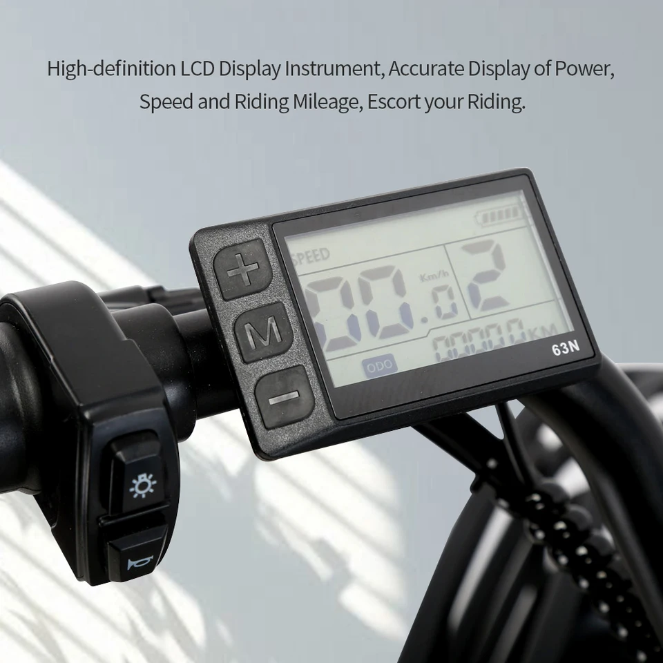 Electric Bicycle 26" 250W Motor 7S Removable Li-Battery Pedal Assist with Basket Luggage Rack Urban Unisex City Commuter E-bike - Image 2