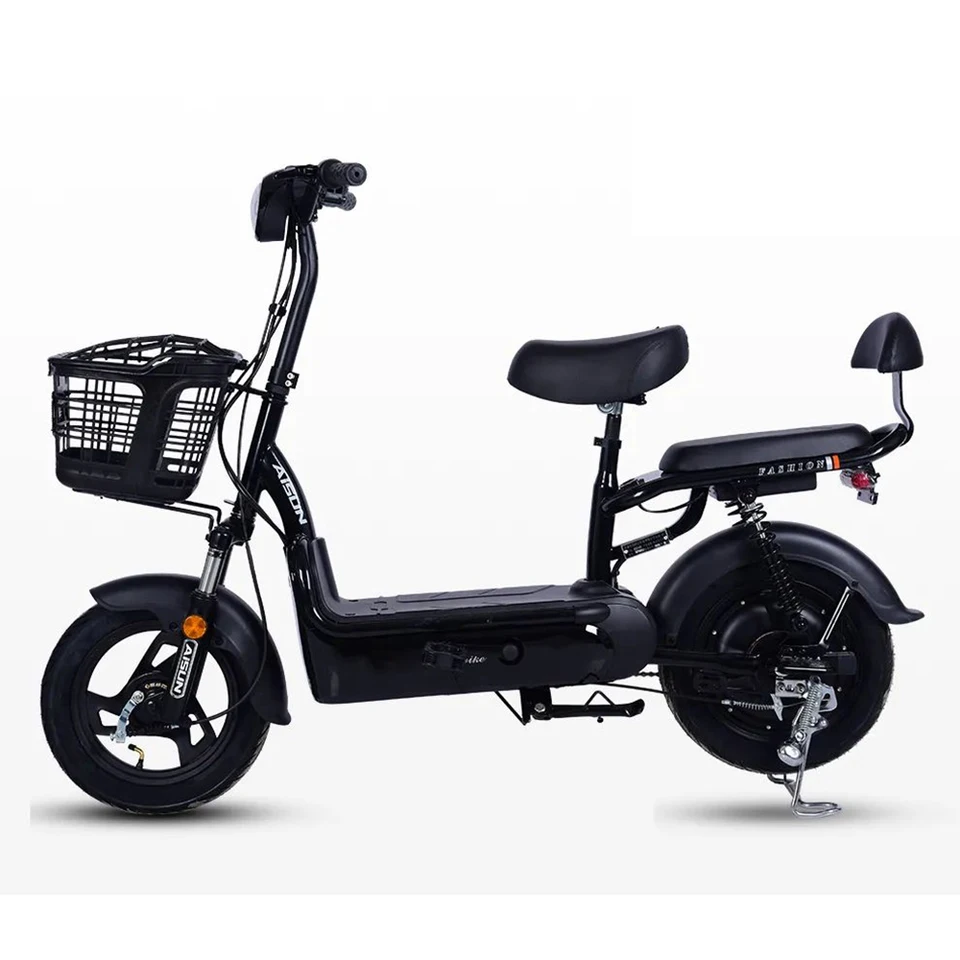 2024 Electric Bicycle 350W 48V Step Through 14 Inch Electric Cycle Electric Bike Scooter With Pedal - Image 2