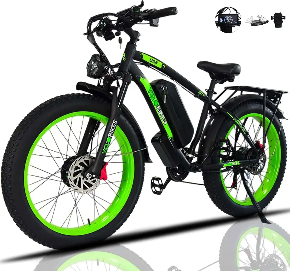 USA Fast Speed 3000W Electric Bike Dual Motor ebike 35-37 Mph Hydraulic Brake Electric Dirt Bike 26inch Fat Tire Mountain Biike