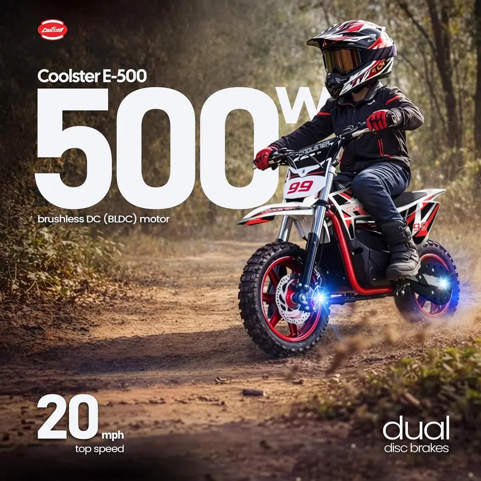 Electric Mini Dirt Bike, Red - 36v E Bikes for Teens & Adult, 500W Off Road Dirtbike Motorcycle, No Pedals Electric Bik - Image 2