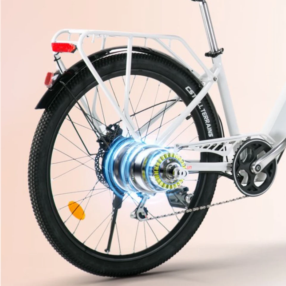 Women's Ebike Electric Bicycle 26" 250W Motor City Ebike Pedelec with Bicycle Basket Cup Holder Sports Entertainment Cycling - Image 5