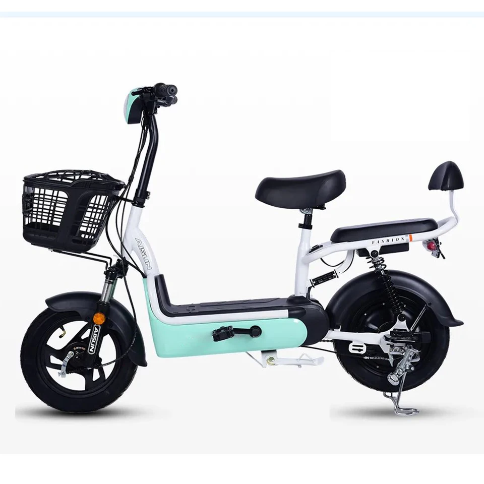 2024 Electric Bicycle 350W 48V Step Through 14 Inch Electric Cycle Electric Bike Scooter With Pedal - Image 6