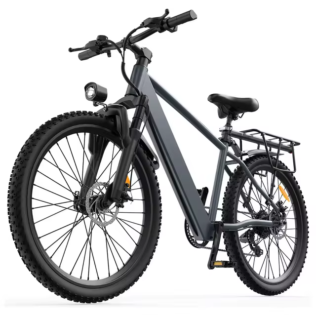 500W Electric Commuter Bike With Cargo Rack, 24 Inch All Terrain Tires, 48V Long Range Battery, 19MPH, Stable Load Carrying Ebik