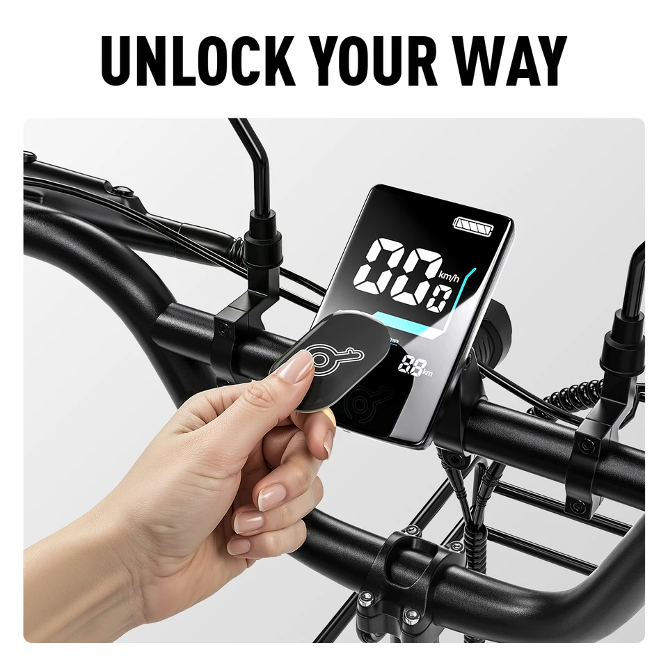 Electric Tricycle 750W Motor 48V 20AH Remover lithium Battery Foldable 3 Wheel Electric Bike 16 Inch Fat Tire 100km Ebike - Image 2
