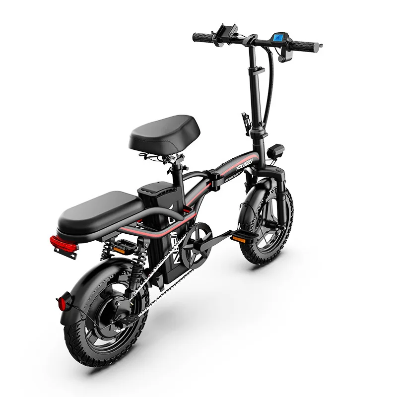 Электрический велосипед 14-inch Portable Aluminum Alloy Foldable Lithium Battery Assisted Electric Bicycle