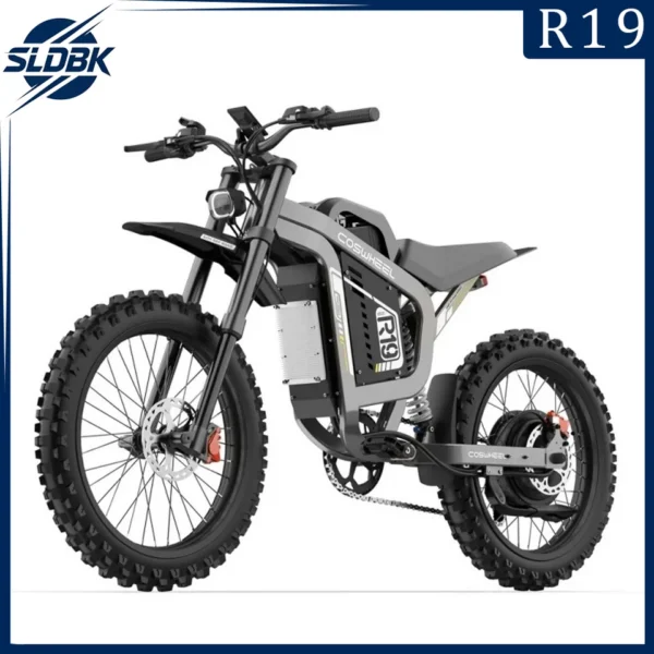 SLDBK R19 Electric Dirt Bike High Power 6000W Adult Electric Motorcycle 72V40Ah Battery Off-Road E-bike Use 85kmh Mountain EBike