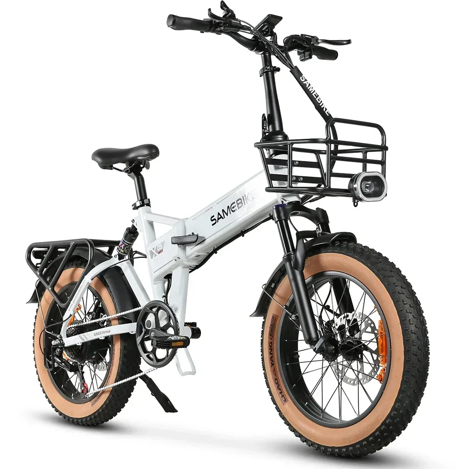 SAMEBIKE Folding Electric Bicycle XWLX09II 1000W Motor 48V15AH Hydraulic brake Mountain Snow Electric Bike 20*4.0 Fat Tire Ebike - Image 3