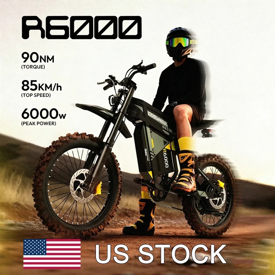 SLDBK R6000 Electric Dirt Bike Adult Electric Mountain Bike 6000W Motor 60V 30AH Ebike Off-Road Dual Suspension Electric Bicycle - Image 2