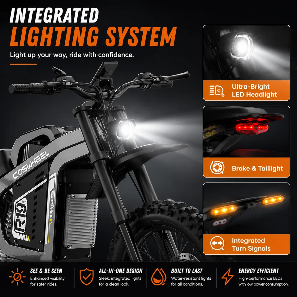 Electric Bike 72V 40AH Battery Ebike New 9000W Peak Electric Bicycle Off-road E Bike Adult Max96km/h Mountain Electric Dirt Bike - Image 2