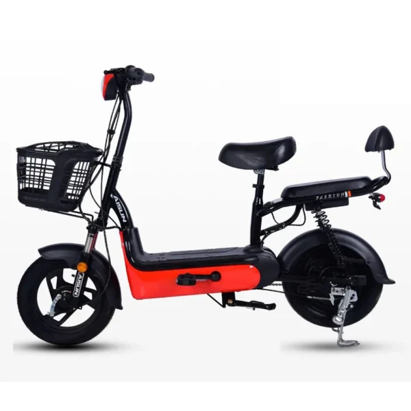 2024  Electric Bicycle 350W 48V Step Through 14 Inch Electric Cycle Electric Bike Scooter With Pedal