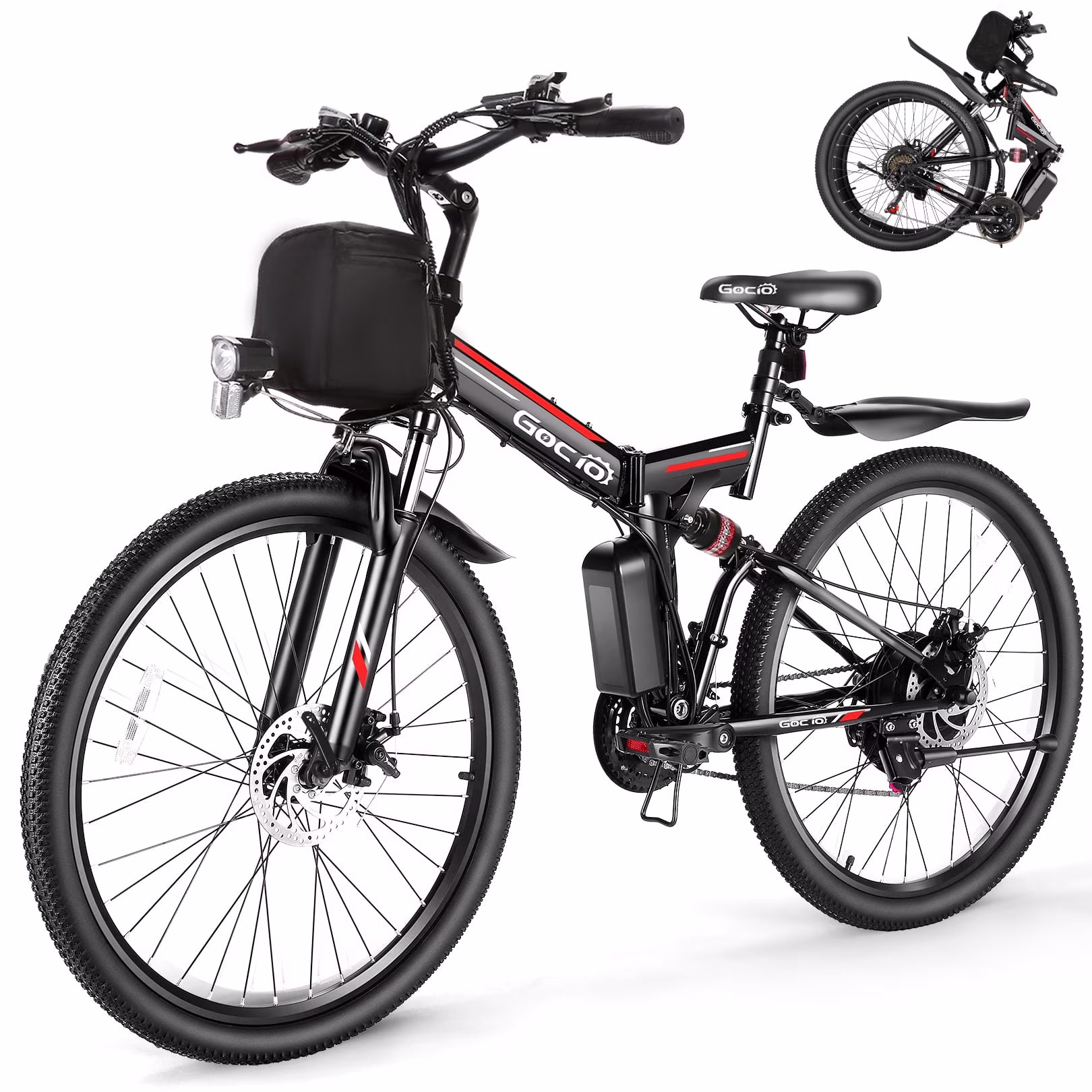 500W Electric Commuter Bike With Cargo Rack, 24 Inch All Terrain Tires, 48V Long Range Battery, 19MPH, Stable Load Carrying Ebik - Image 3