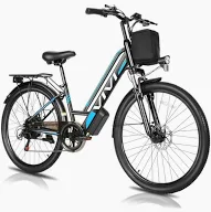 Women's Ebike Electric Bicycle 26" 250W Motor City Ebike Pedelec with Bicycle Basket Cup Holder Sports Entertainment Cycling
