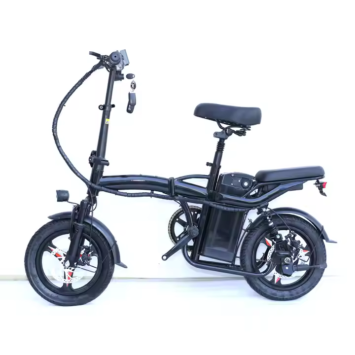 Folding Electric Portable Lithium Battery Electric Vehicles 14 inch Disc Brake Foldable Bicycle Ebike - Image 2