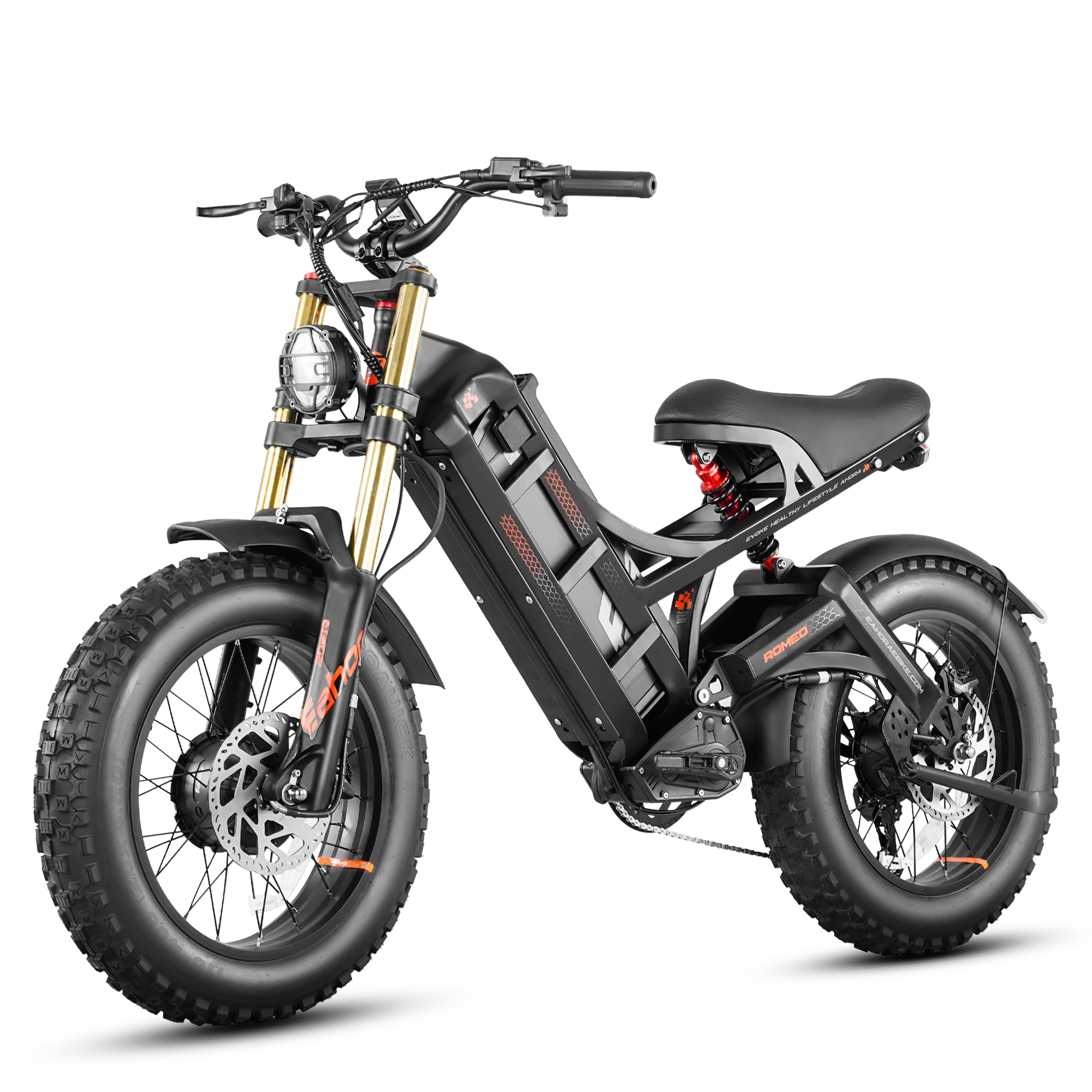 Eahora 2000W Fatbike Ebike Electric Fat Tire Mountain E Hybrid Cargo Dirt Bike - Image 3
