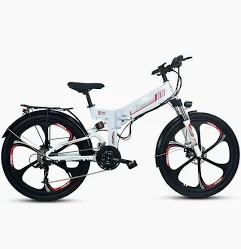 Electric bicycle RANDRIDE Y90 1000W 48V 13.6AH 27.5Inch Removable Lithium Battery City Mountain Electric Bike Suspension Ebike - Black, 1000W 48V 13.6AH